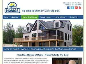 Coastline Homes of Maine Website Thumbnail